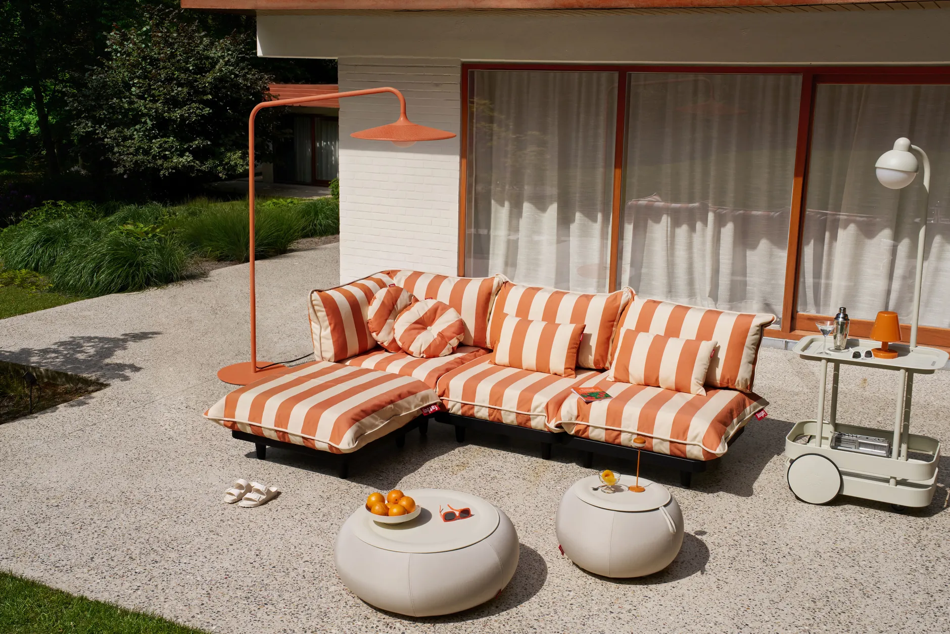 Archigrande Outdoor-stehleuchte, rot, 180x84x233 cm