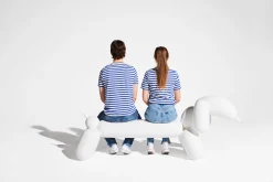 Attackle! Kleine Gartenbank, weiß, 195x55x77.5 cm
