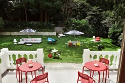 Attackle! Kleine Gartenbank, blau, 195x55x77.5 cm