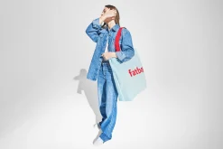 Baggy-Bag Baumwolltasche, blau, 61x55 cm