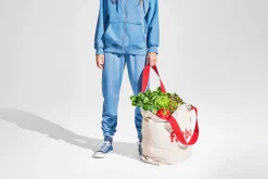 Baggy-Bag Baumwolltasche, rosa, 61x55 cm