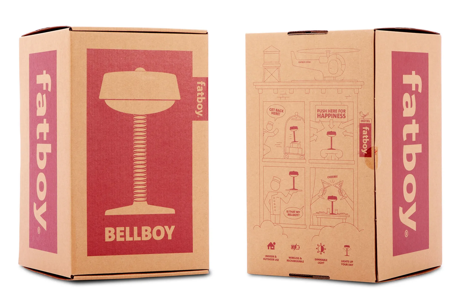 Bellboy Kabellose Tischlampe, blau, 18x18x30 cm