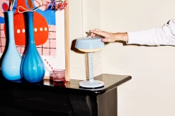 Bellboy Kabellose Tischlampe, blau, 18x18x30 cm