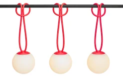 Bolleke Mini set (3 pcs) Kleine wiederaufladbare Lampen, rot, 12x12 cm