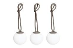 Bolleke Mini set (3 pcs) Kleine wiederaufladbare Lampen, braun, 12x12 cm