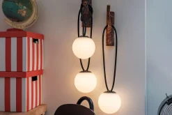 Bolleke Mini set (3 pcs) Kleine wiederaufladbare Lampen, schwarz, 12x12 cm