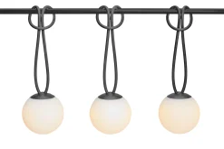Bolleke Mini set (3 pcs) Kleine wiederaufladbare Lampen, schwarz, 12x12 cm