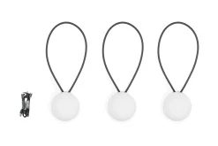 Bolleke Mini set (3 pcs) Kleine wiederaufladbare Lampen, schwarz, 12x12 cm
