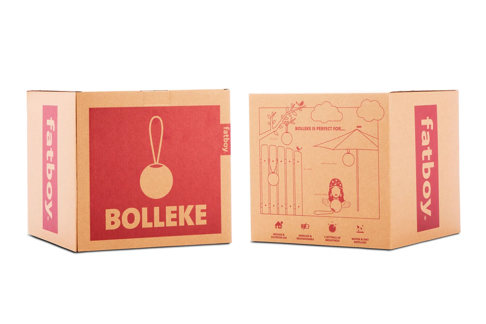 Bolleke Wiederaufladbare Lampe, braun, 20x20x20 cm