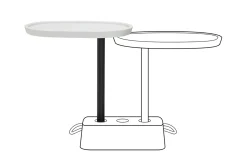 Brick's Buddy Weiterer Tisch für Brick Table, 56x39x69.05 cm