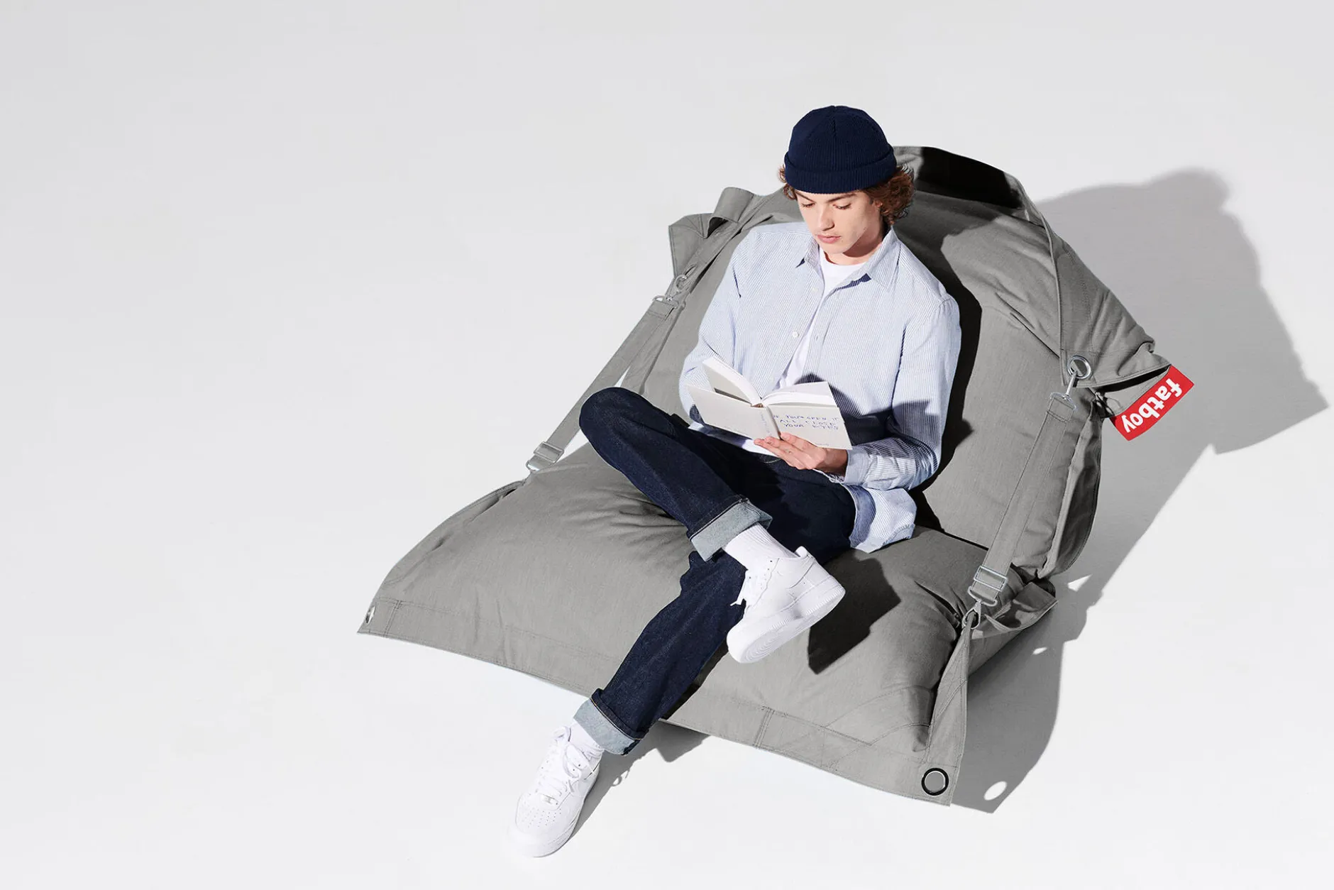 Buggle-Up Outdoor Outdoor-Sitzsack, grau, 132x185 cm
