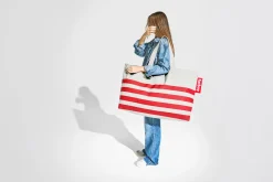 Carry-Too-Much-Bag Canvas Große Canvas-Tasche, grau, 70x50 cm