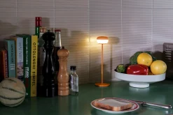 Cheerio Kabellose Tischlampe, orange, 8x8x25.8 cm