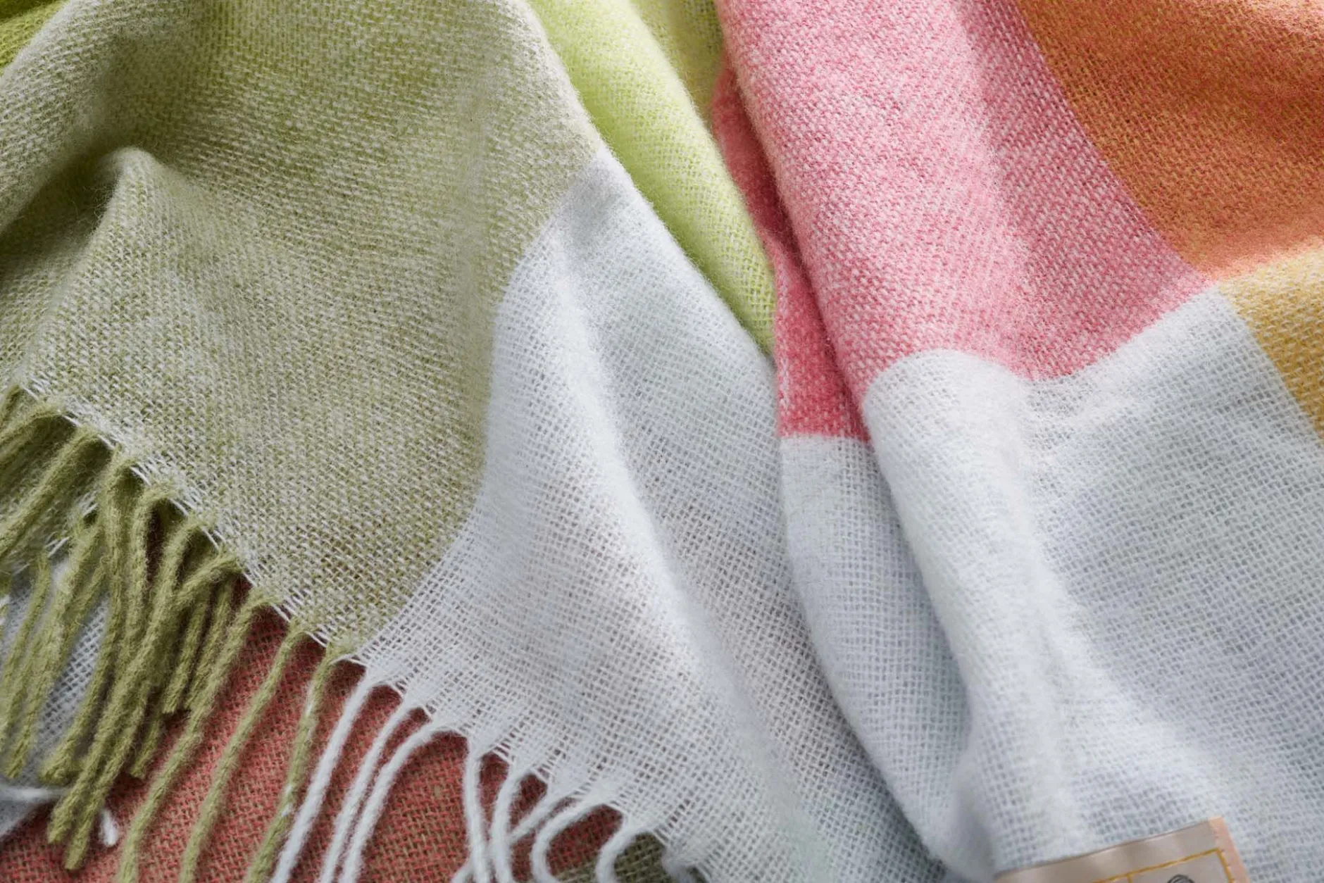 Colour Blend Blanket Wolldecke, gelb, 130x185 cm