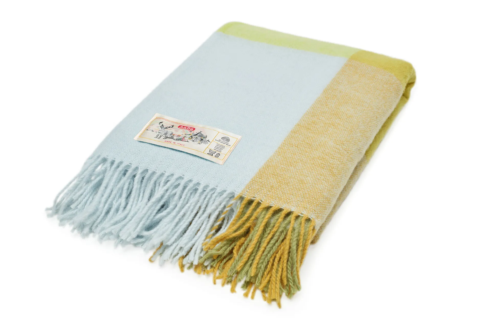 Colour Blend Blanket Wolldecke, gelb, 130x185 cm