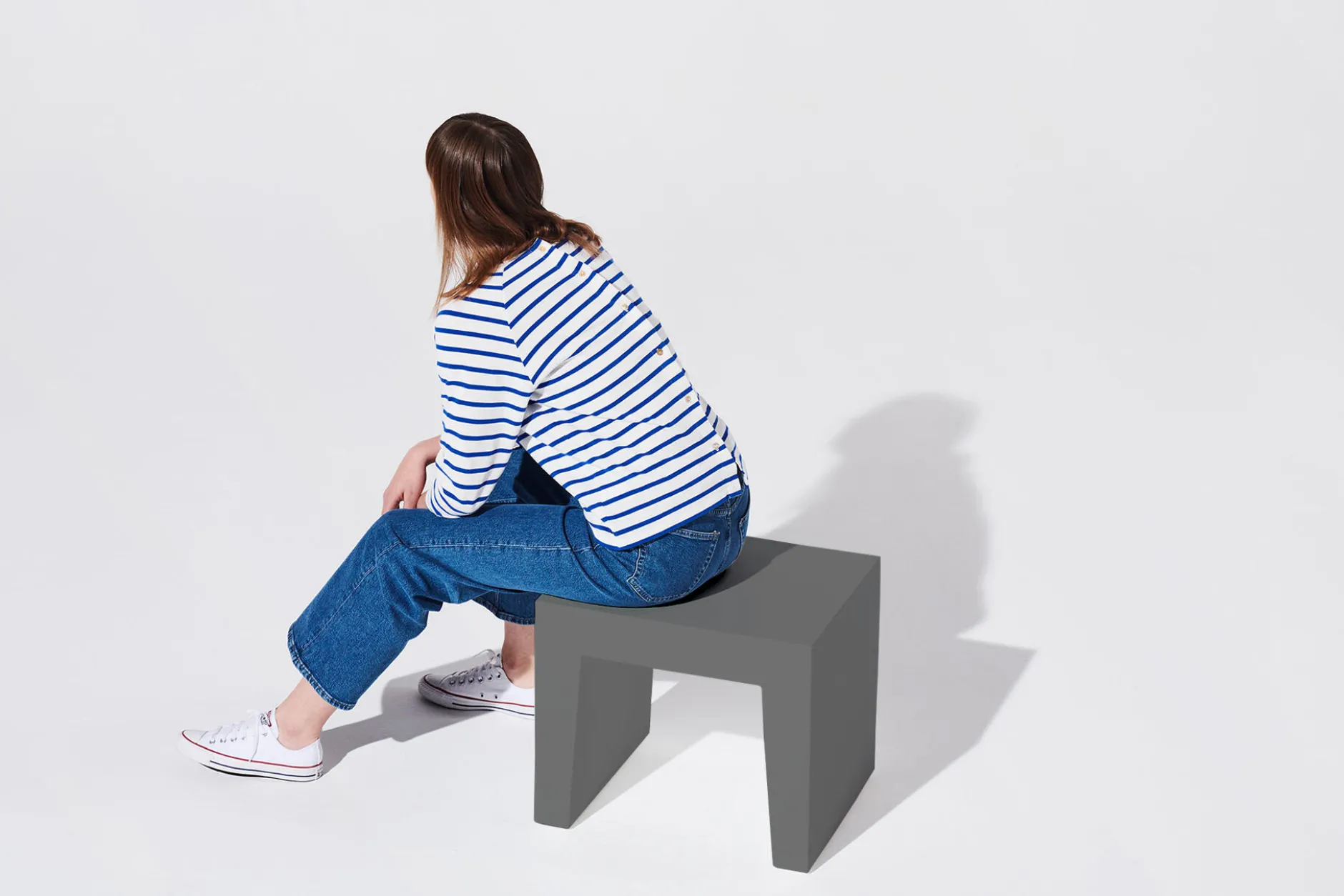 Concrete Seat Outdoor-Hocker, grau, 40x50x43 cm
