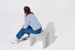 Concrete Seat Outdoor-Hocker, 40x50x43 cm