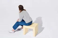 Concrete Seat Outdoor-Hocker, beige, 40x50x43 cm