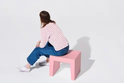 Concrete Seat Outdoor-Hocker, rosa, 40x50x43 cm