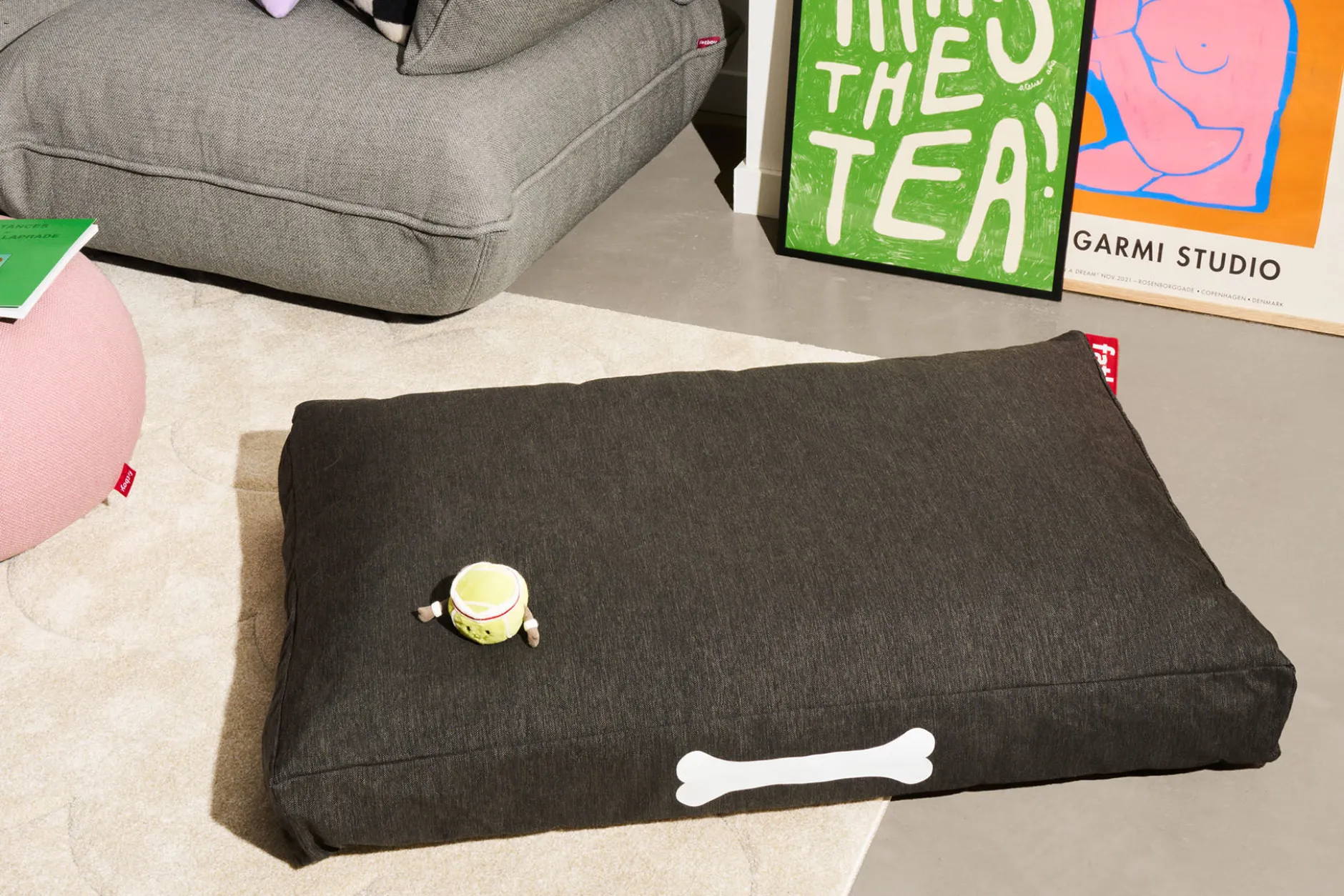 Doggielounge Olefin Large Hundebetten, grau, 120x75x14 cm