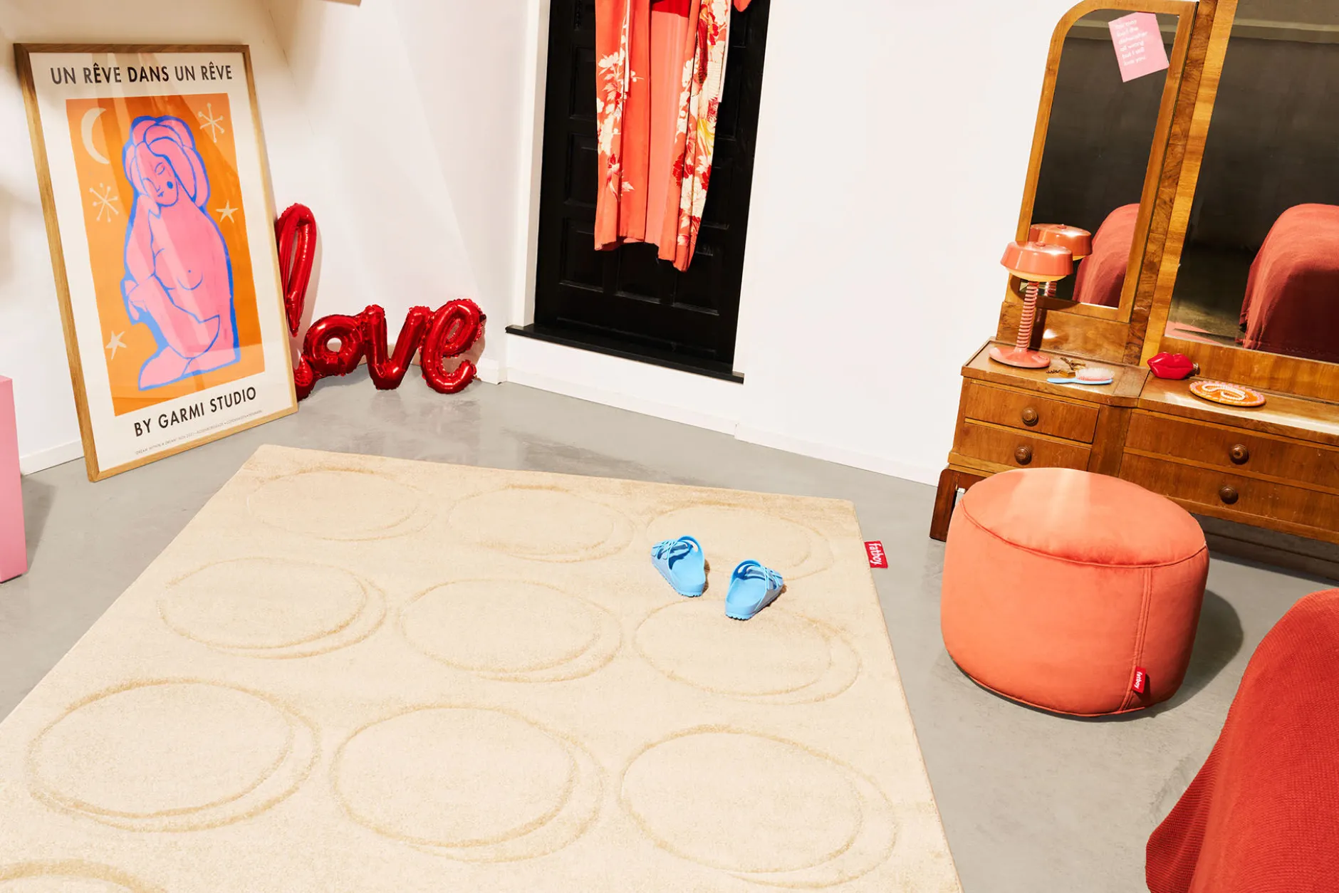 Dot Carpet Teppich, beige, 230x160 cm