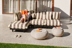 Dumpty Outdoor Outdoor-Beistelltische, grau, 78x78x21 cm