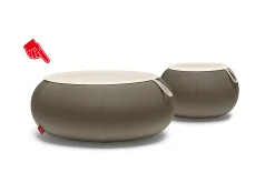 Dumpty Outdoor Outdoor-Beistelltische, grau, 78x78x21 cm