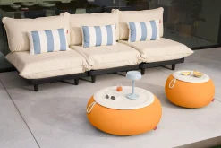 Dumpty Outdoor Outdoor-Beistelltische, orange, 78x78x21 cm