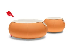 Dumpty Outdoor Outdoor-Beistelltische, orange, 78x78x21 cm