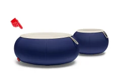 Dumpty Outdoor Outdoor-Beistelltische, blau, 78x78x21 cm