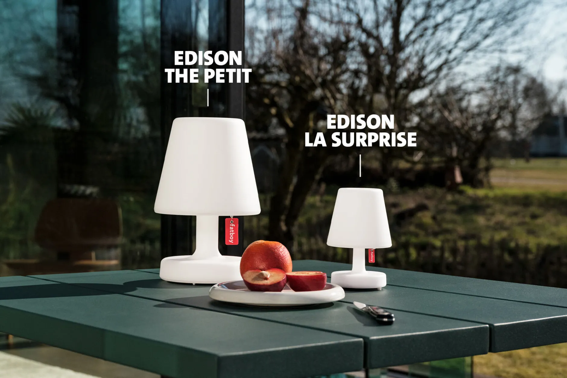Edison La Surprise Kleine wiederaufladbare Tischlampe, 9.7x9.7x15 cm