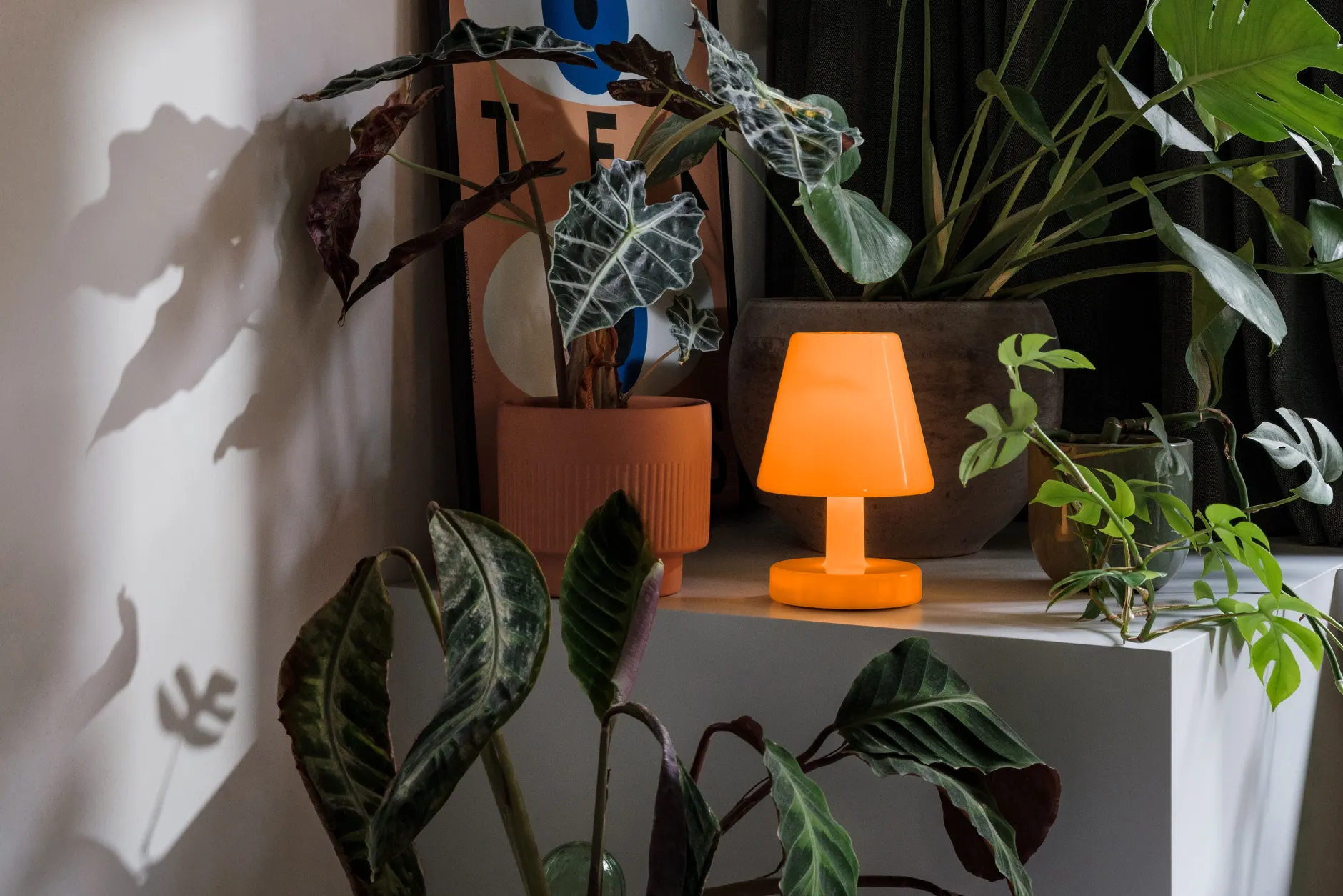 Edison The Ambiance Wiederaufladbare Lampe, orange, 16.5x16.5x25.3 cm
