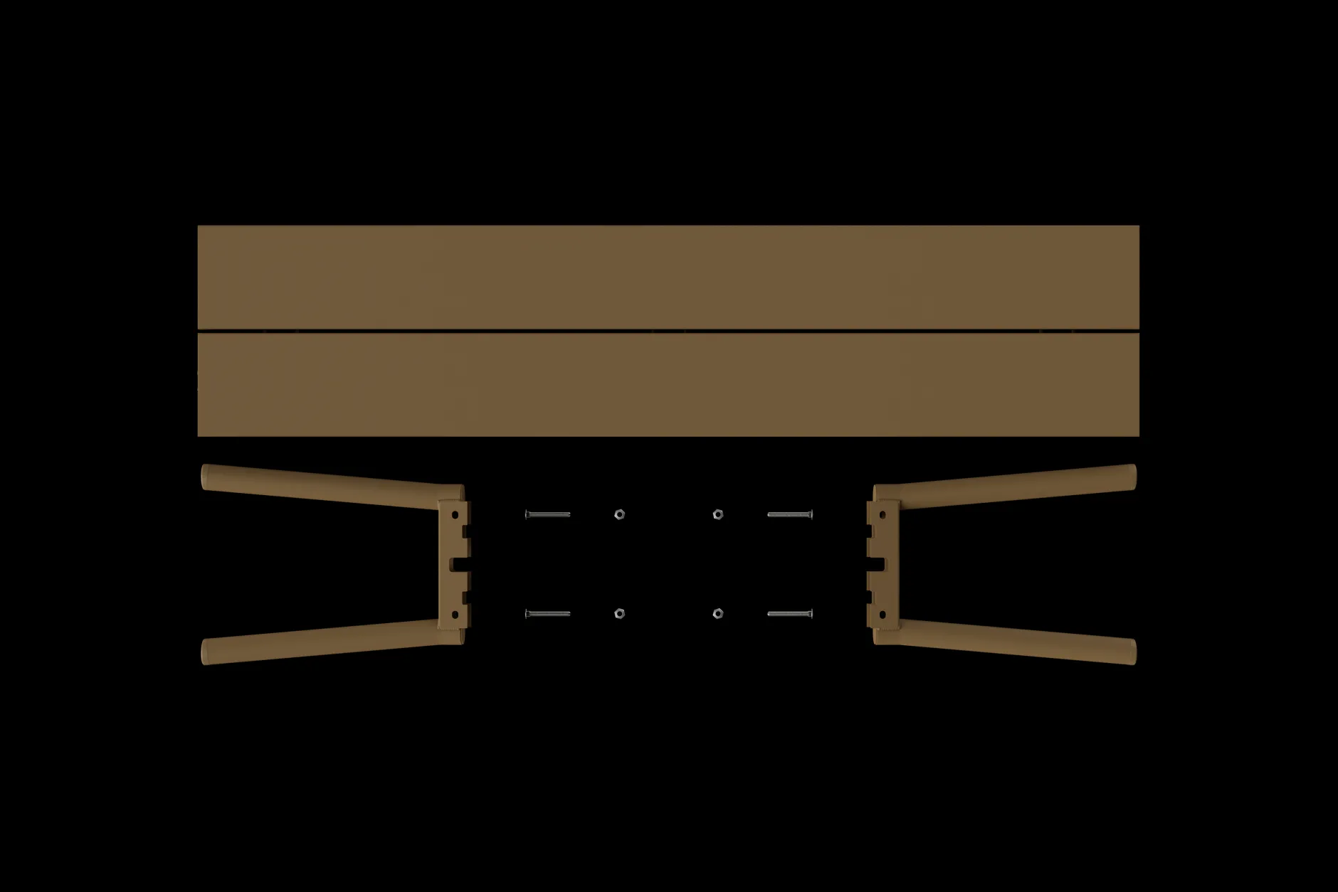 Fred's Bench Gartenbank, braun, 160x40x46.5 cm