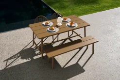 Fred's Bench Gartenbank, braun, 160x40x46.5 cm