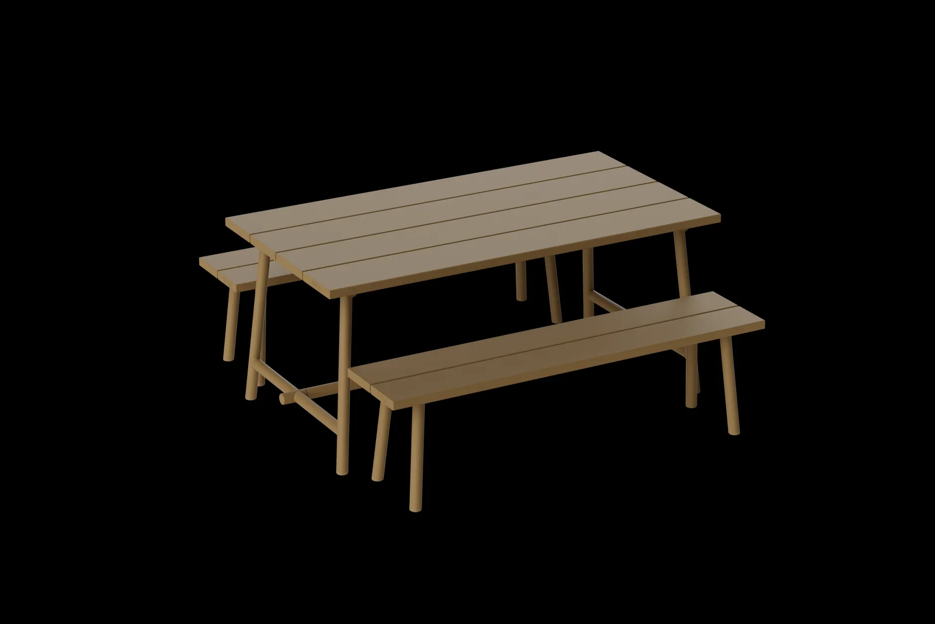 Fred's Bench Gartenbank, braun, 160x40x46.5 cm