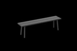 Fred's Bench Gartenbank, schwarz, 160x40x46.5 cm