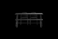 Fred's Bench Gartenbank, schwarz, 160x40x46.5 cm