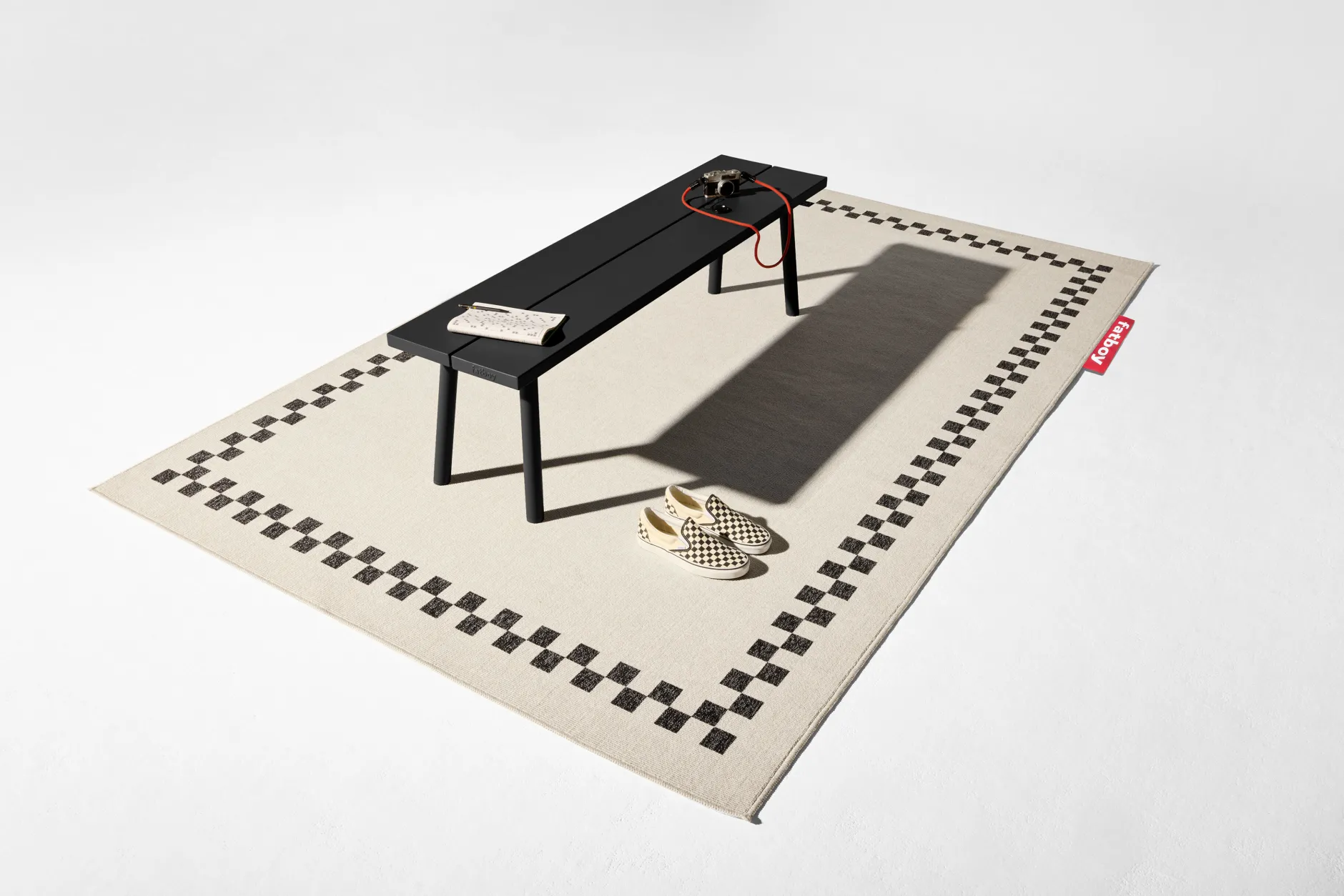 Fred's Bench Gartenbank, schwarz, 160x40x46.5 cm