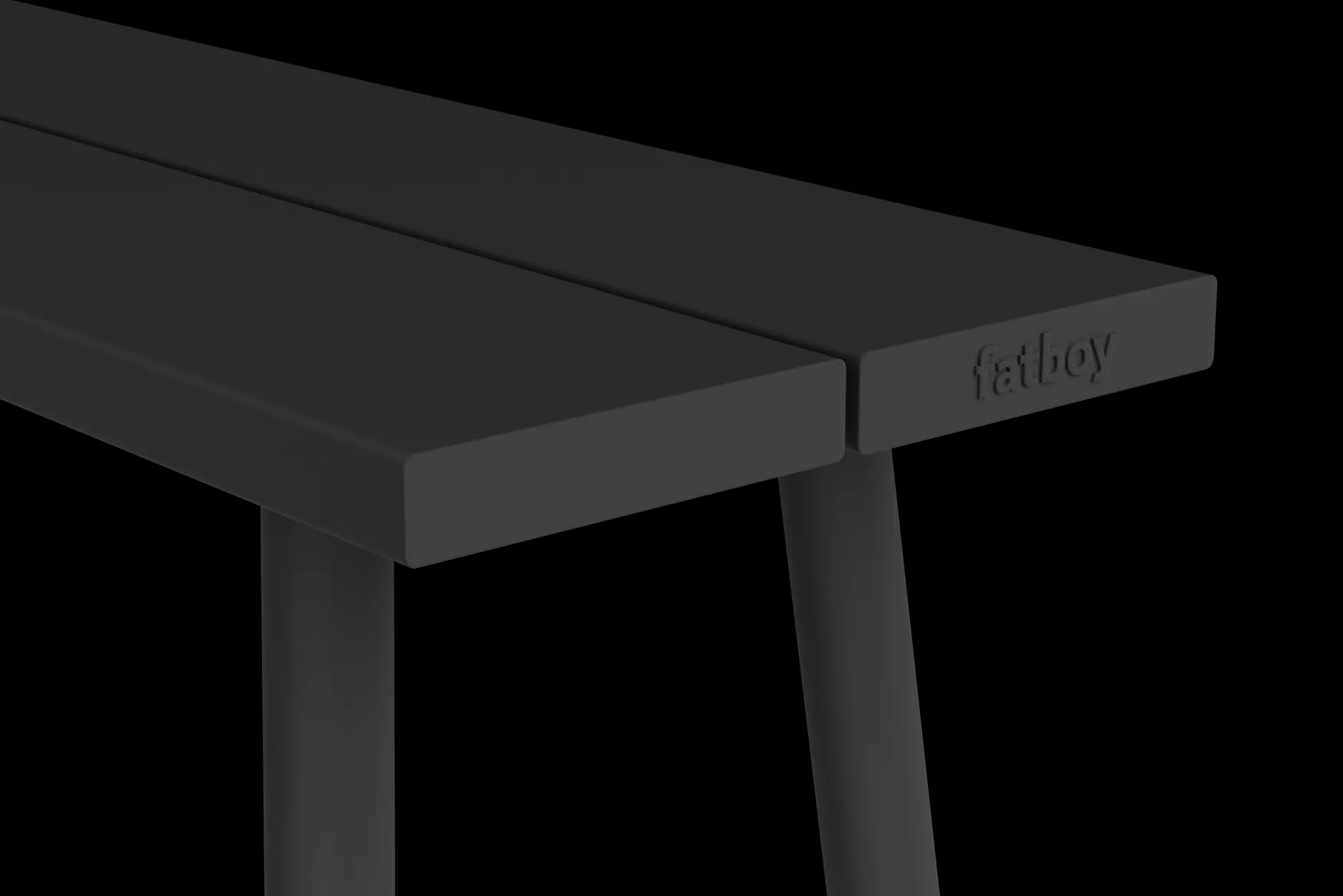 Fred's Bench Gartenbank, schwarz, 160x40x46.5 cm