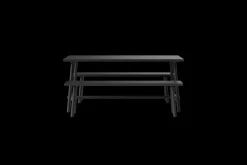 Fred's Bench Gartenbank, schwarz, 160x40x46.5 cm