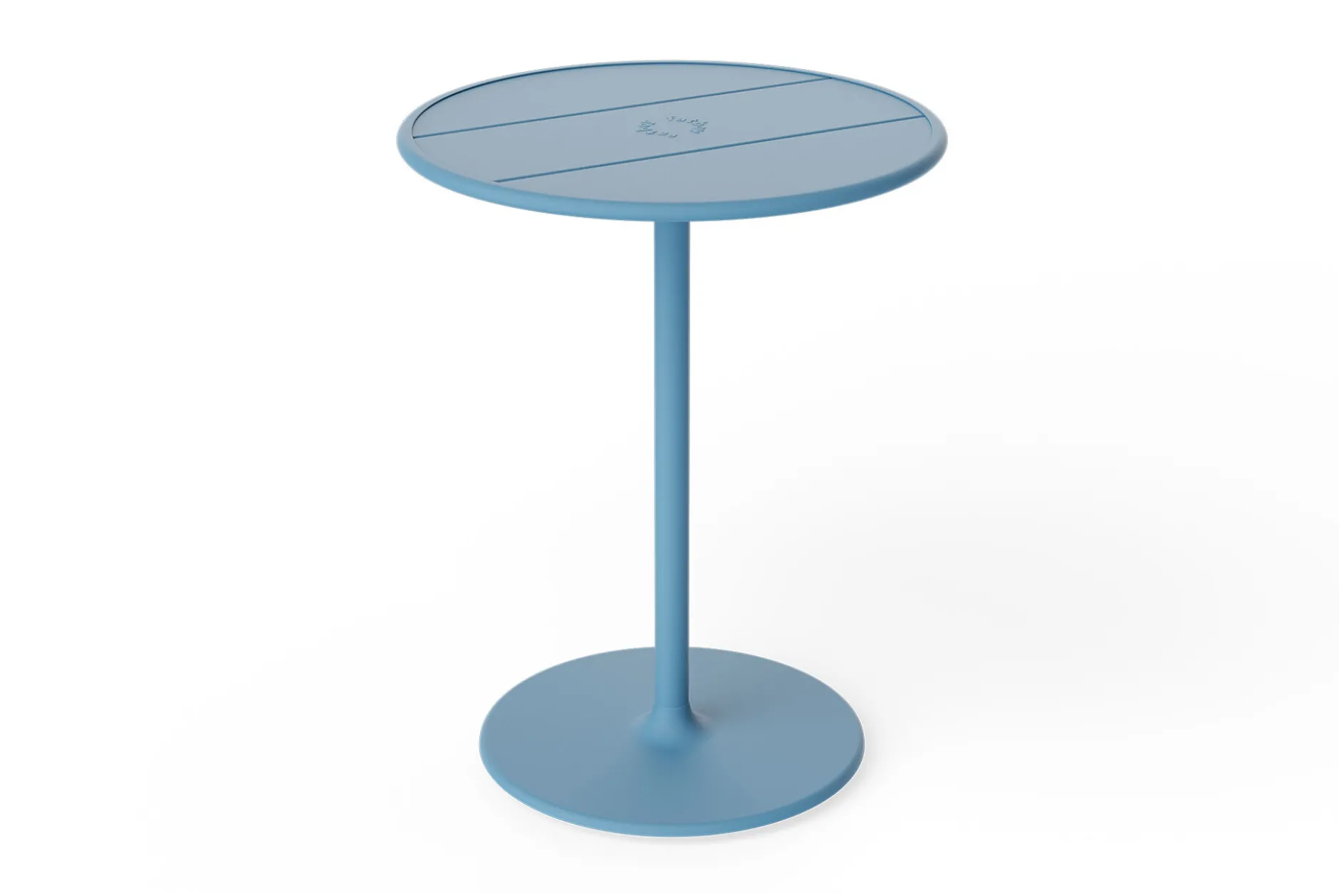 Fred's Bistreau Kleiner runder Gartentisch, blau, 60x60x76 cm