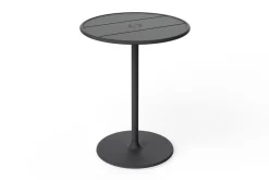 Fred's Bistreau Kleiner runder Gartentisch, schwarz, 60x60x76 cm