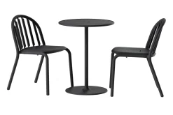 Fred's Bistreau Kleiner runder Gartentisch, schwarz, 60x60x76 cm