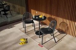 Fred's Bistreau Kleiner runder Gartentisch, schwarz, 60x60x76 cm