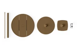Fred's Bistreau Kleiner runder Gartentisch, braun, 60x60x76 cm