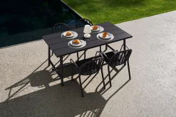 Fred's Medium Table Gartentisch, schwarz, 170x90x76 cm