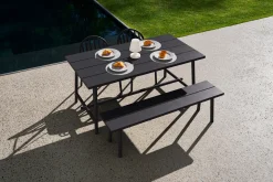 Fred's Medium Table Gartentisch, schwarz, 170x90x76 cm