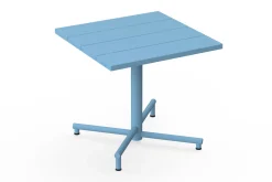 Fred's Square Bistreau Kleiner quadratischer Gartentisch, blau, 80x80x76 cm