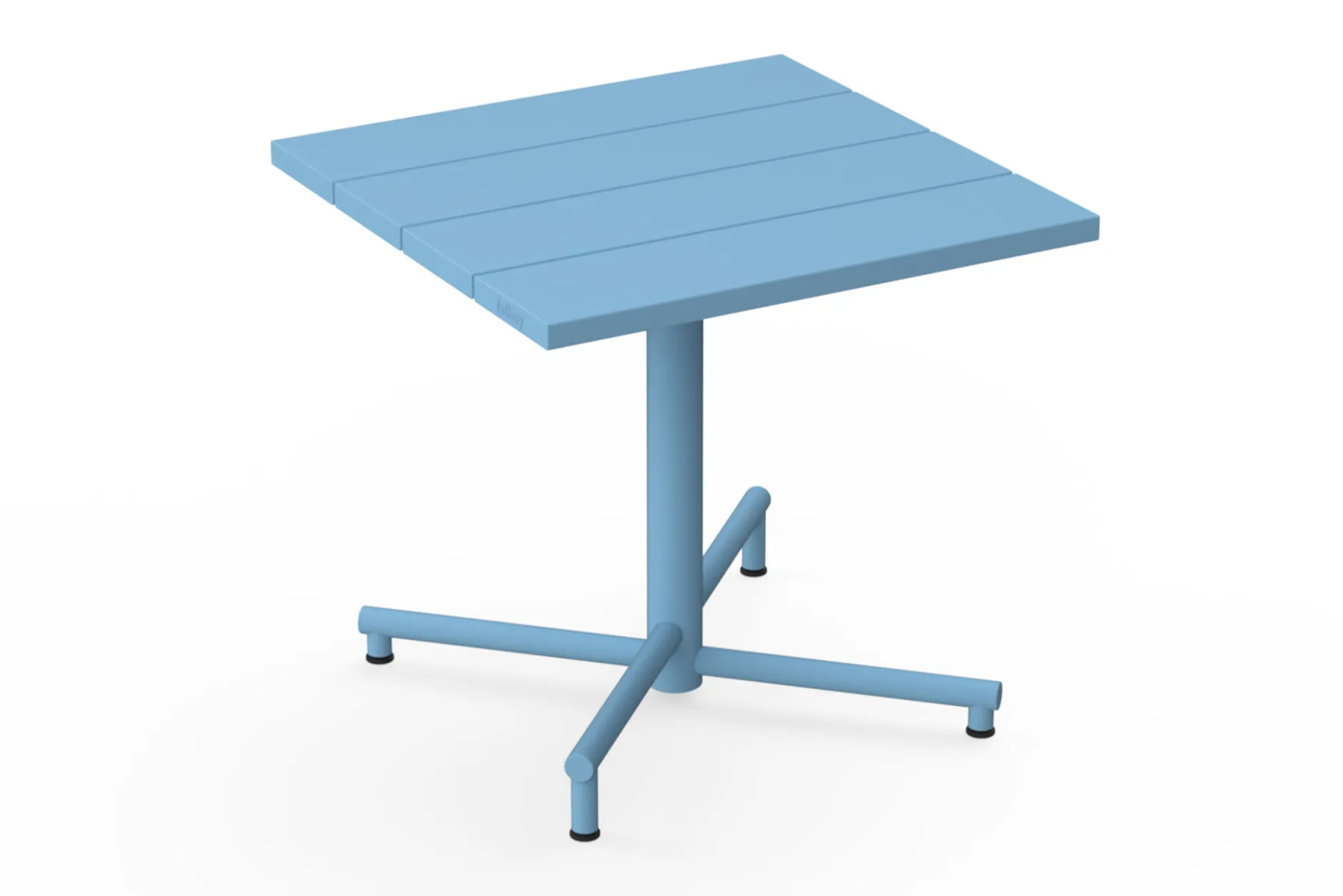 Fred's Square Bistreau Kleiner quadratischer Gartentisch, blau, 80x80x76 cm