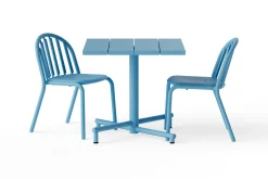 Fred's Square Bistreau Kleiner quadratischer Gartentisch, blau, 80x80x76 cm